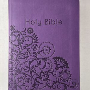 KJV Large Print Compact Reference Bible Purple Flowers Color