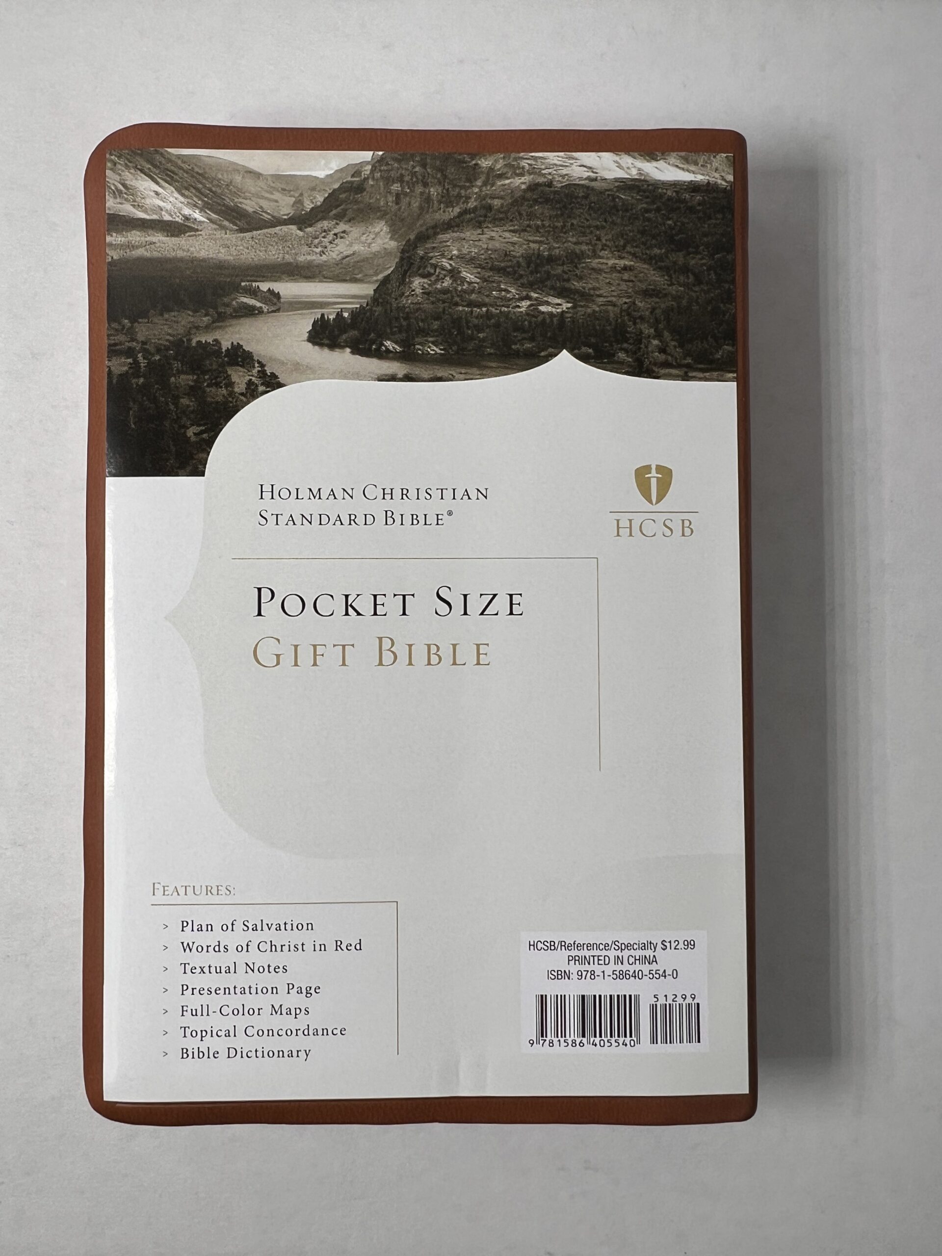 HCSB Pocket Size Gift Bible Brown Filigree - Image 2