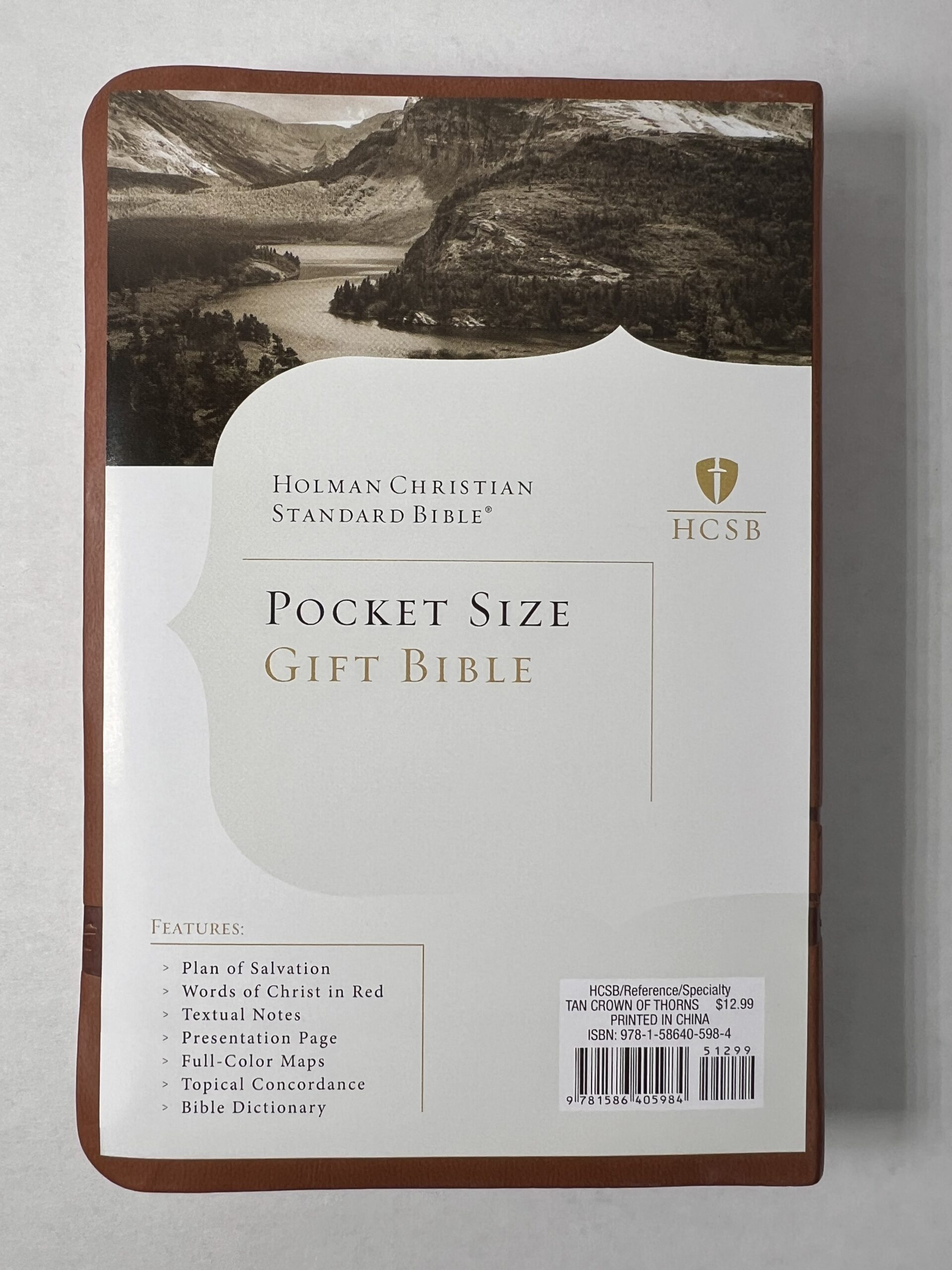 HCSB Pocket Size Gift Bible Tan Crown - Image 2